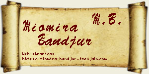 Miomira Banđur vizit kartica